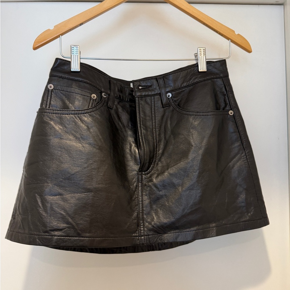 Black Leather Mini Skirt